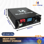 48V 100Ah LiFePO4 Battery, Nominal Voltage 51.2V